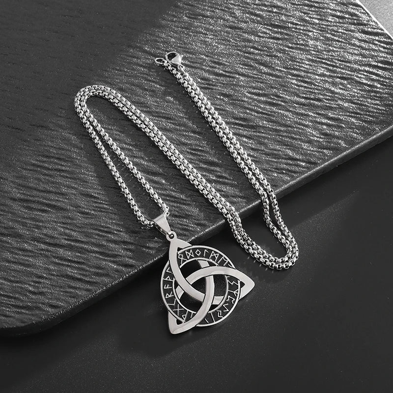 Runic Triquetra Pendant Necklace