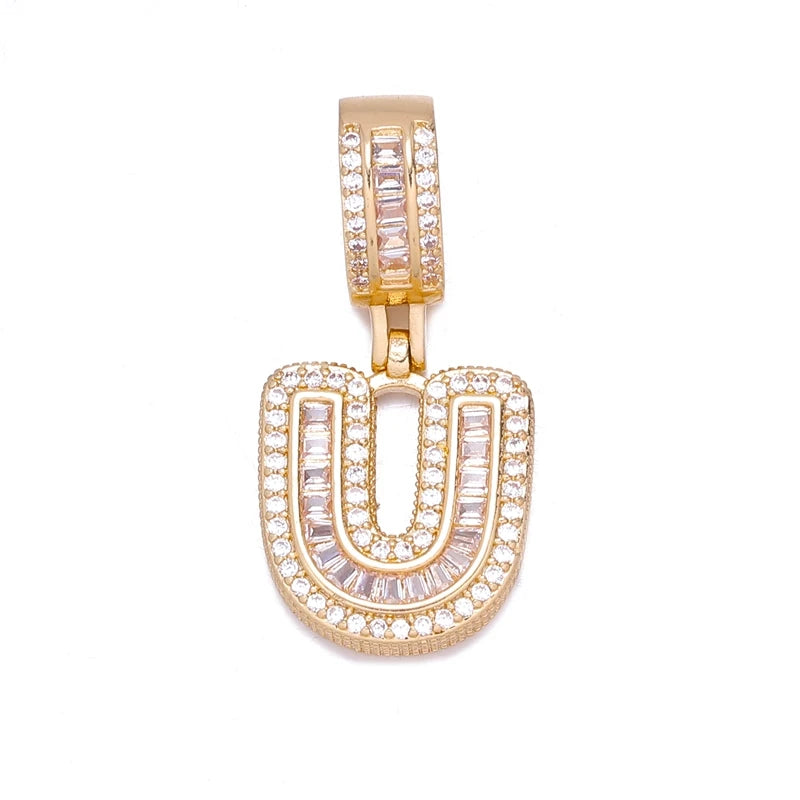 Alphabet Letter Charm Gold Plated