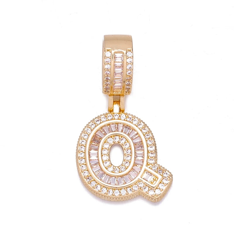 Alphabet Letter Charm Gold Plated