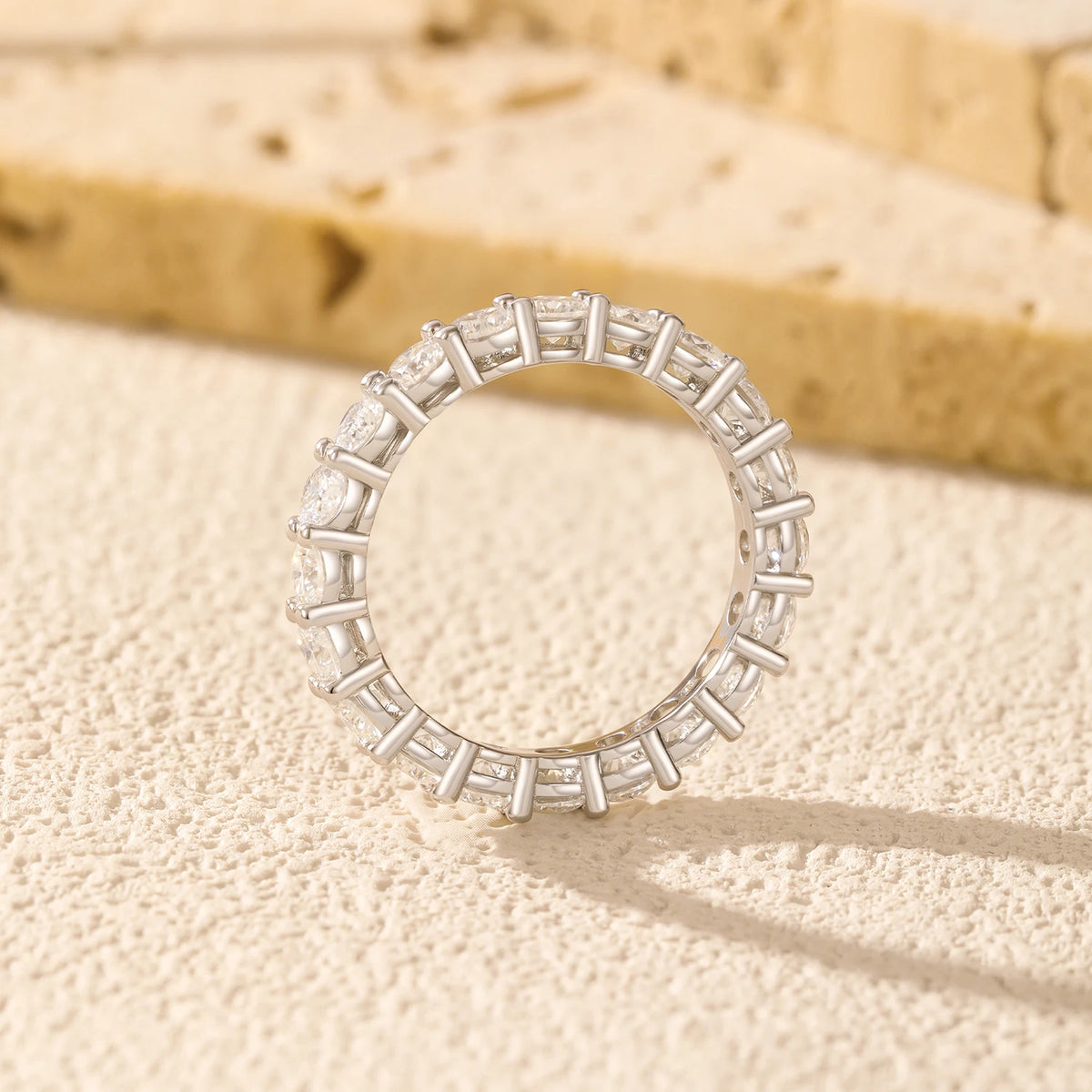 Eternal Moissanite Band 925 Sterling Silver