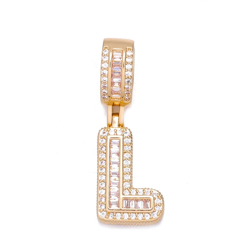 Alphabet Letter Charm Gold Plated
