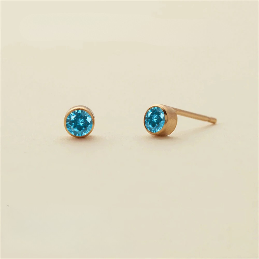 Birthstone Push-Back Earrings