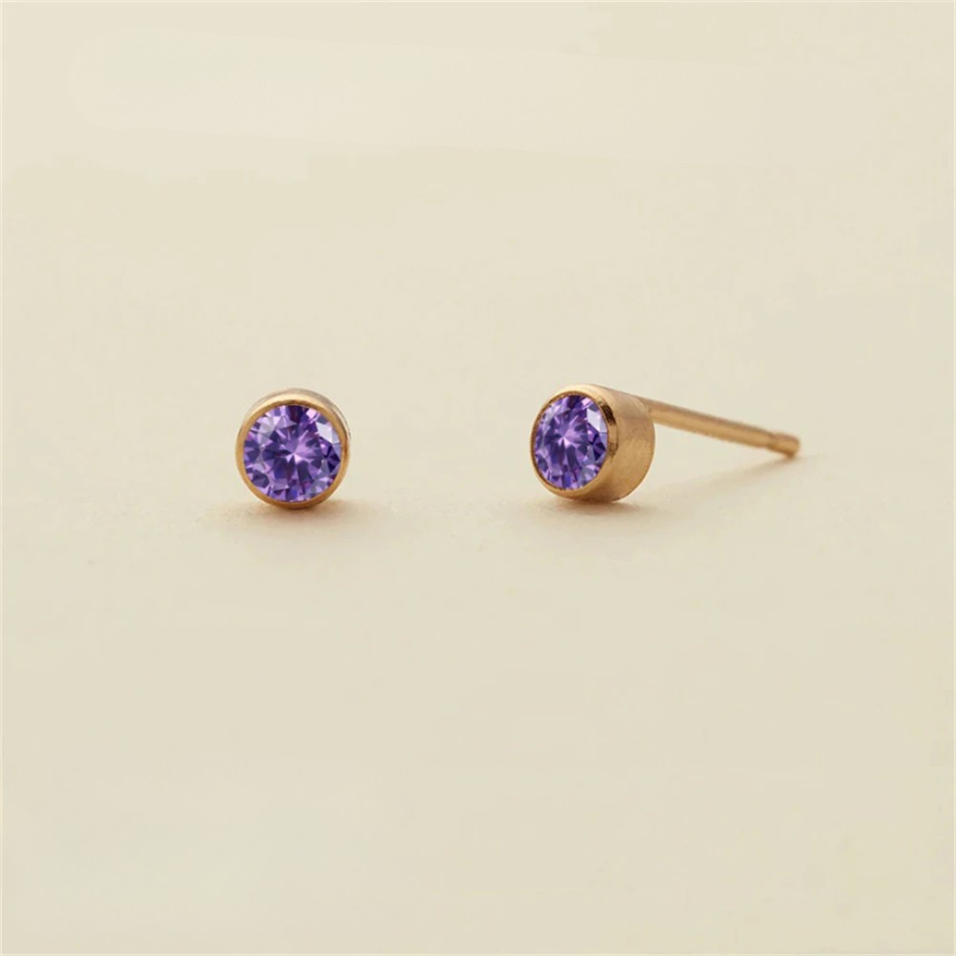 Birthstone Push-Back Earrings