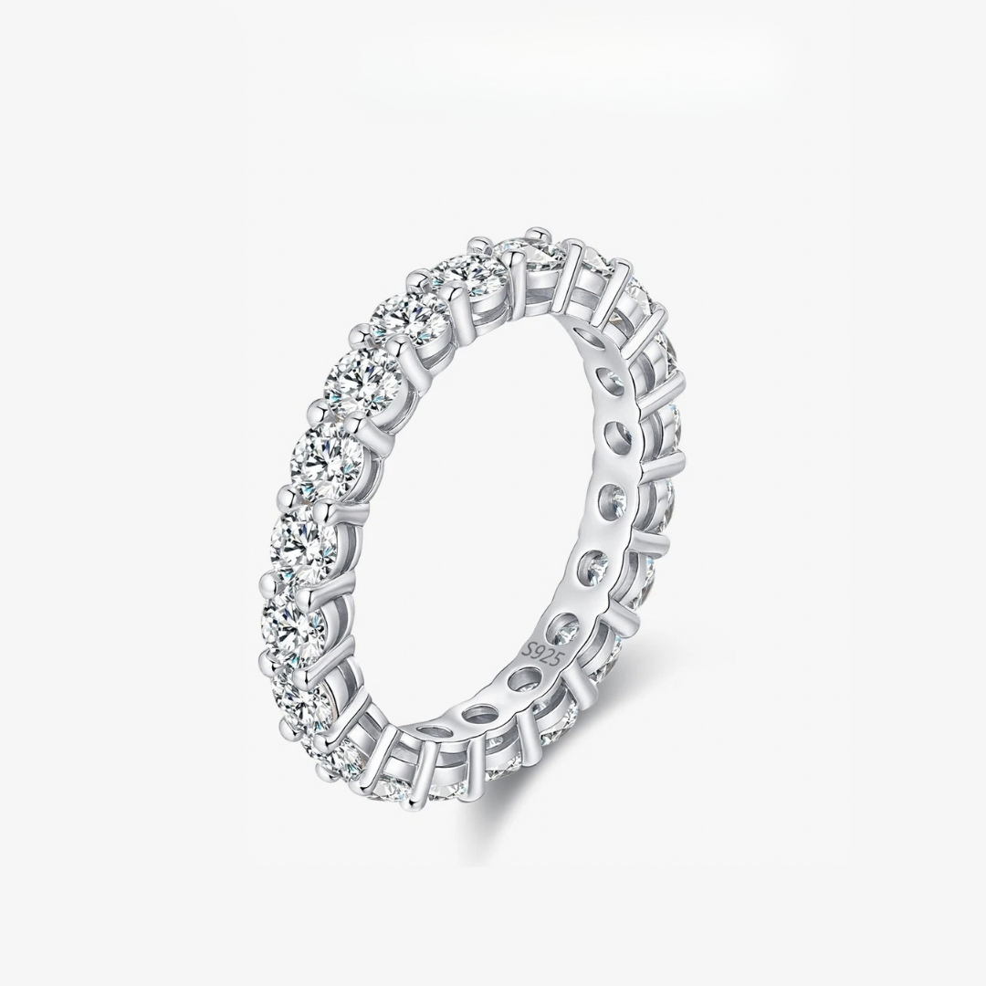 Eternal Moissanite Band 925 Sterling Silver