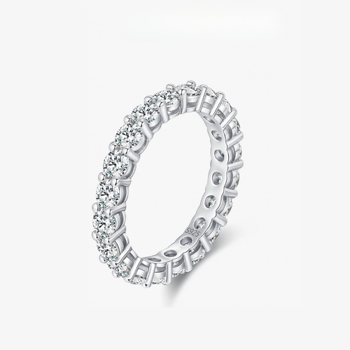 Eternal Moissanite Band 925 Sterling Silver