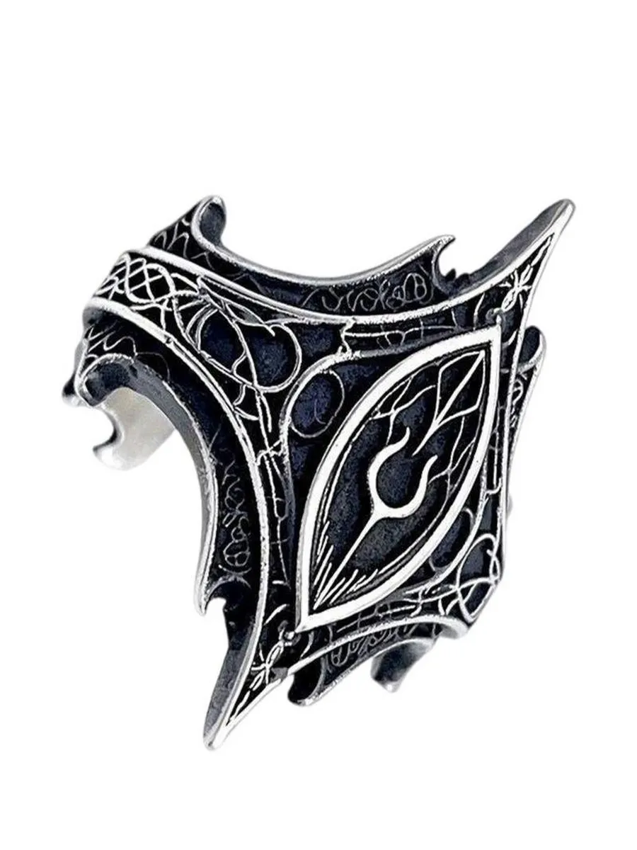 Runic Flame Crown Ring