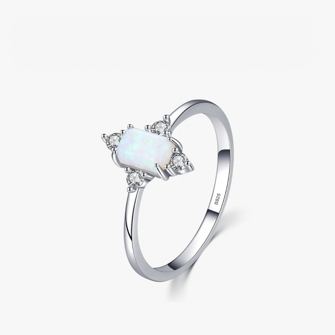 Opal Elegance Ring 925 Sterling Silver