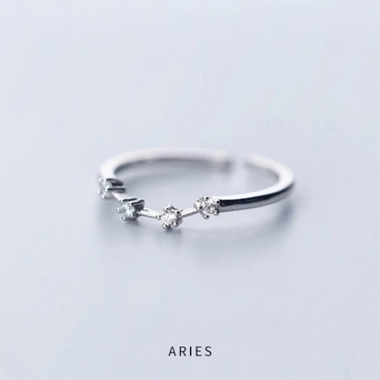 Zodiac Constellation Ring - 925 Sterling Silver