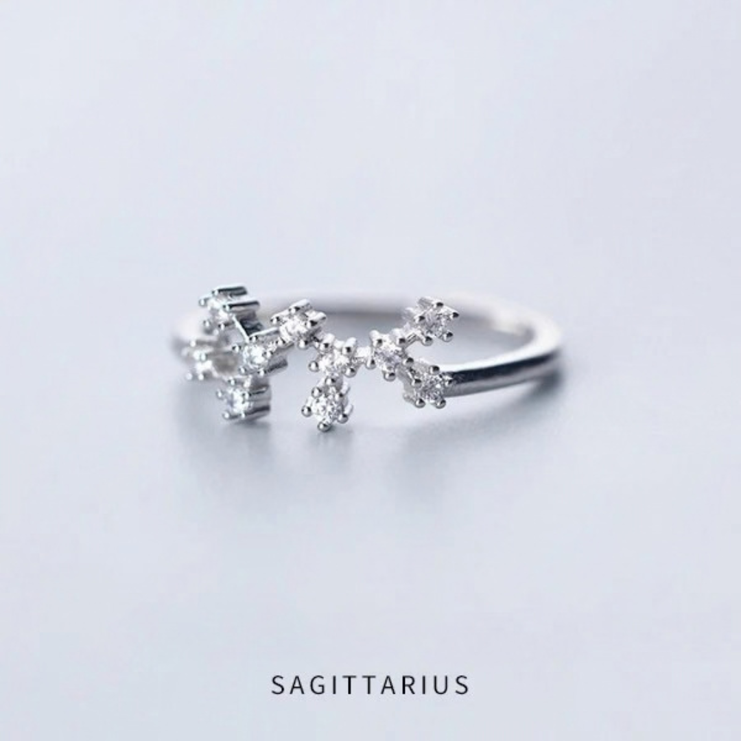 Zodiac Constellation Ring - 925 Sterling Silver