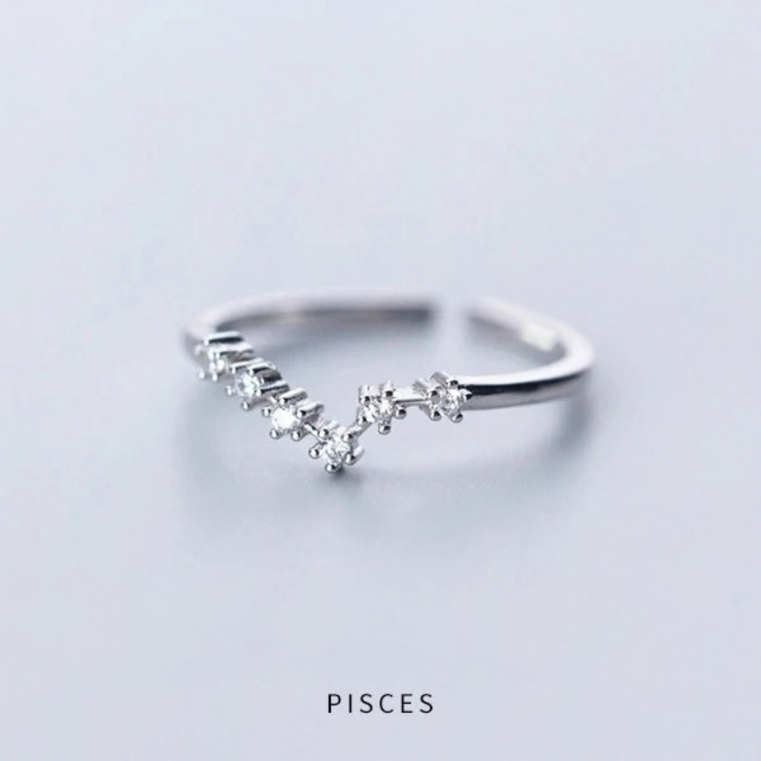 Zodiac Constellation Ring - 925 Sterling Silver