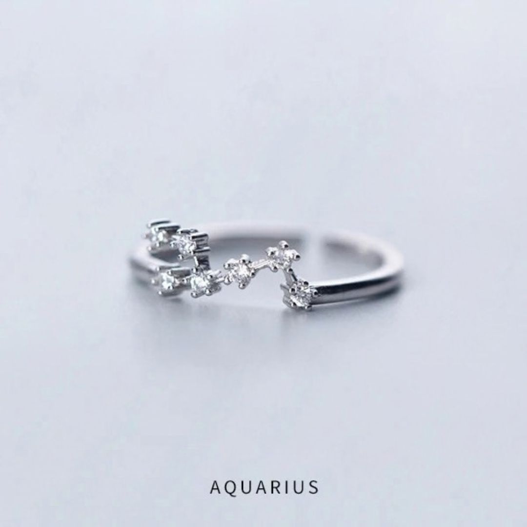Zodiac Constellation Ring - 925 Sterling Silver