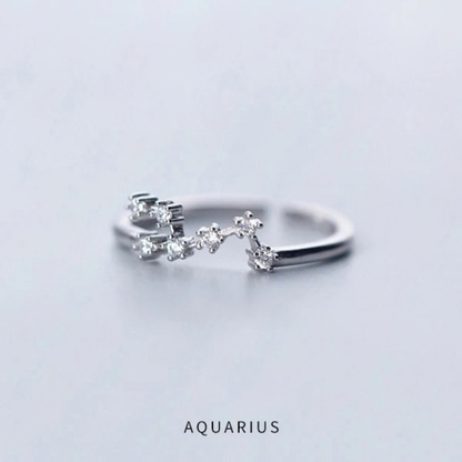 Zodiac Constellation Ring - 925 Sterling Silver