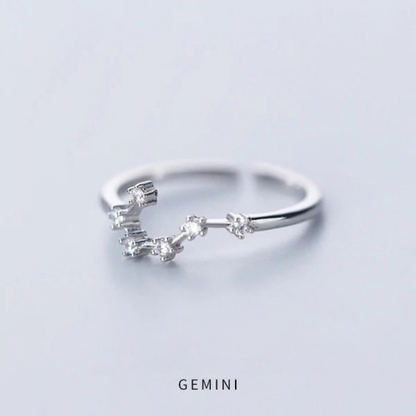 Zodiac Constellation Ring - 925 Sterling Silver