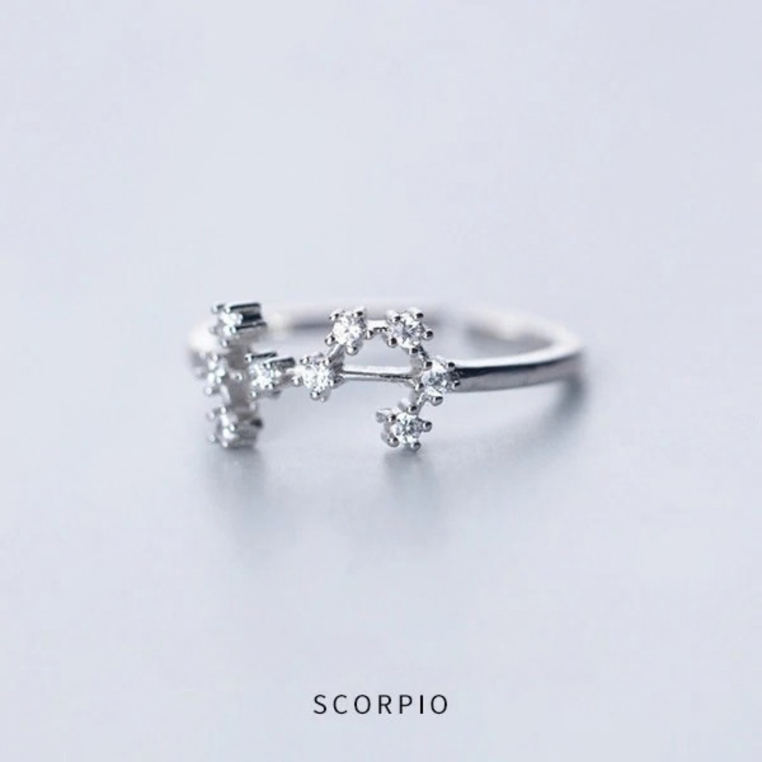 Zodiac Constellation Ring - 925 Sterling Silver