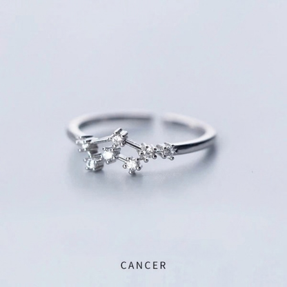 Zodiac Constellation Ring - 925 Sterling Silver