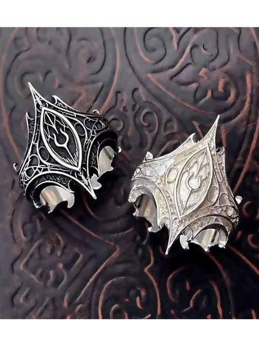 Runic Flame Crown Ring