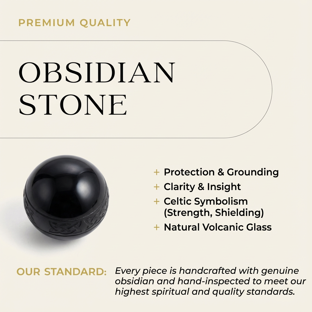 Obsidian Trinity Ring 925 silver