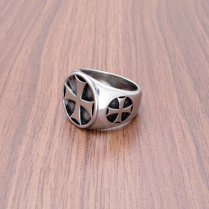 Templar Cross Signet Ring
