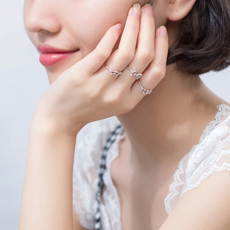 Zodiac Constellation Ring - 925 Sterling Silver