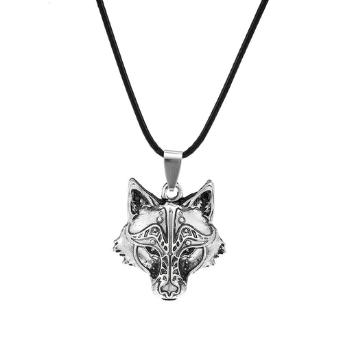 Fenrir Wolf Head Necklace