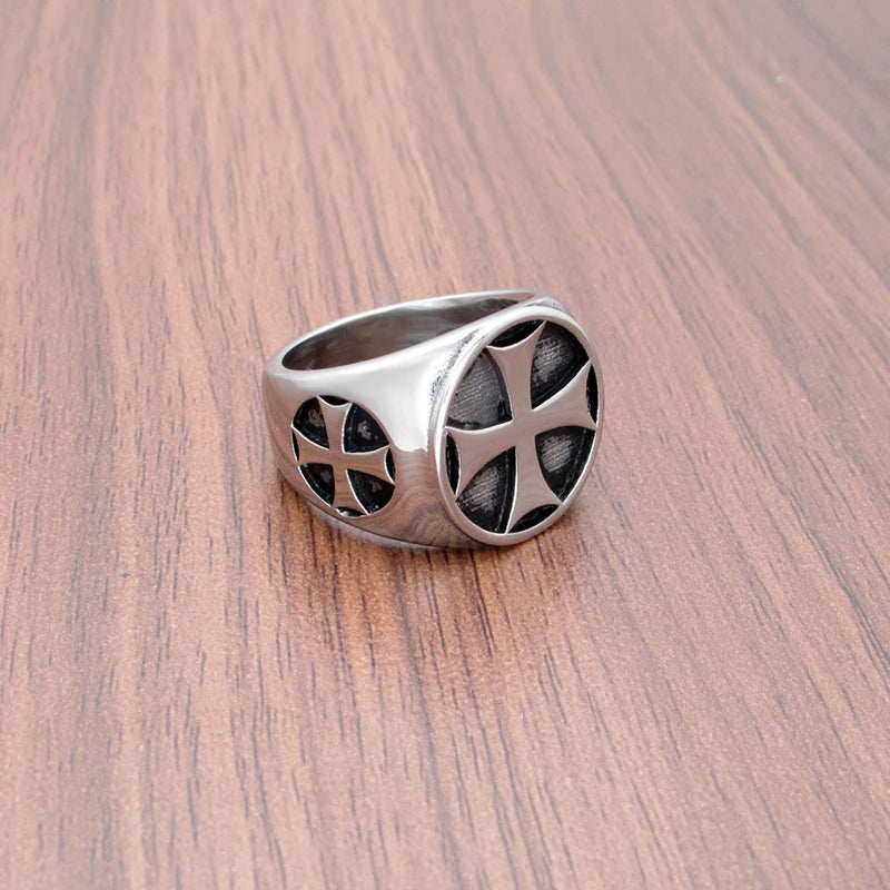 Templar Cross Signet Ring