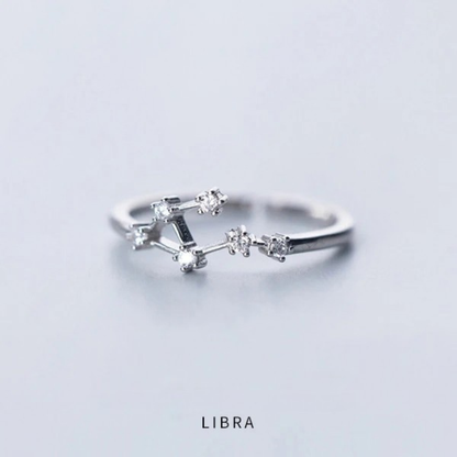 Zodiac Constellation Ring - 925 Sterling Silver