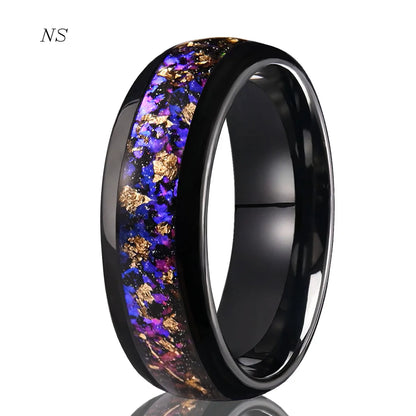 Stellar Veil Tungsten Ring