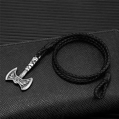 Norse Hatchet Leather Bracelet