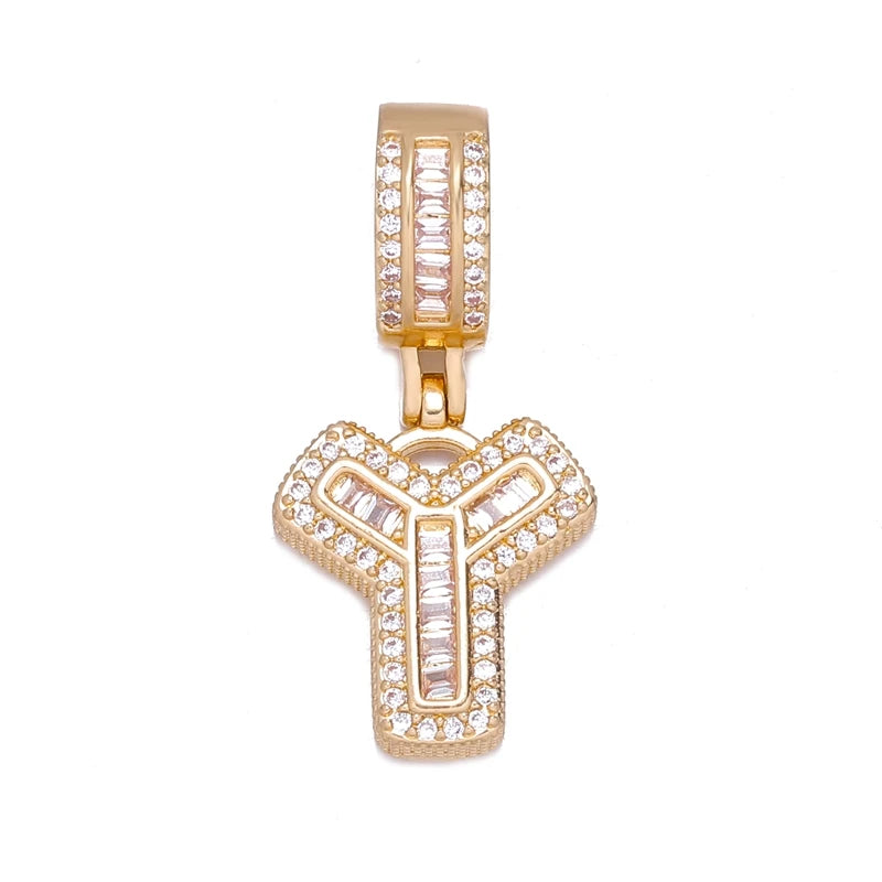 Alphabet Letter Charm Gold Plated