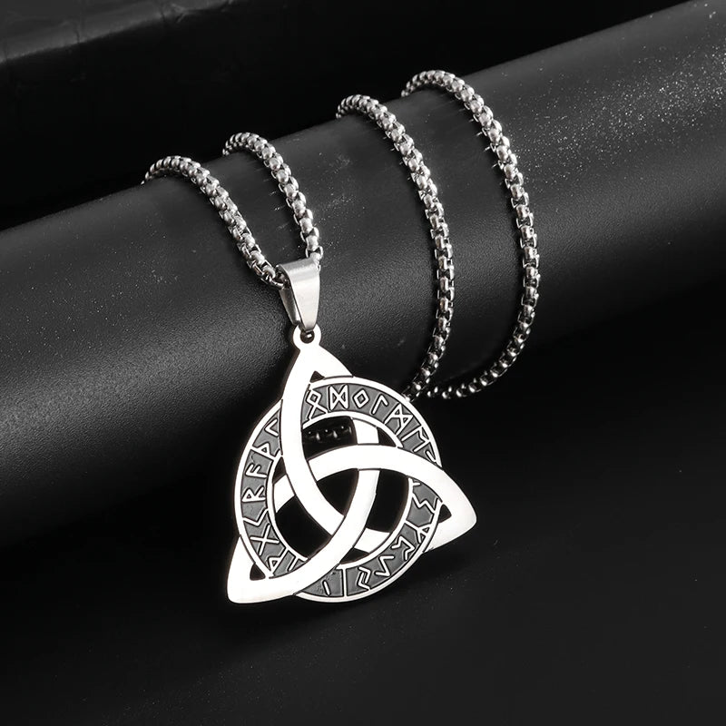 Runic Triquetra Pendant Necklace