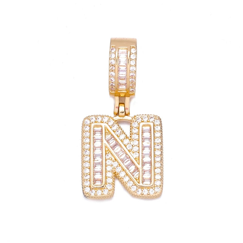 Alphabet Letter Charm Gold Plated