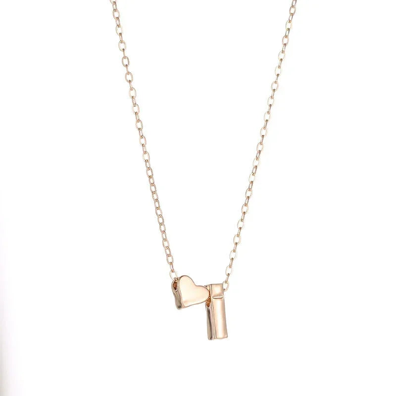 Heart Initial Necklace