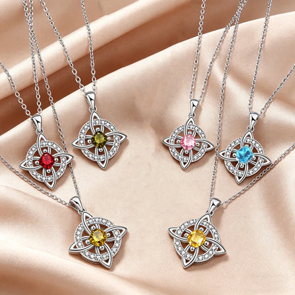 Witch Knot Birthstone Necklace