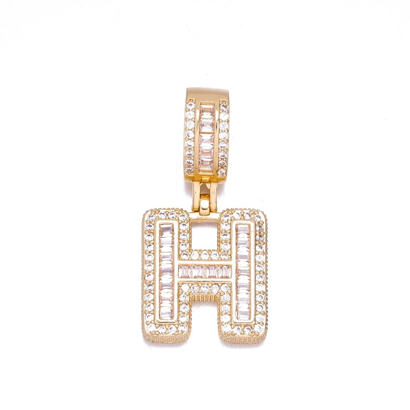 Alphabet Letter Charm Gold Plated