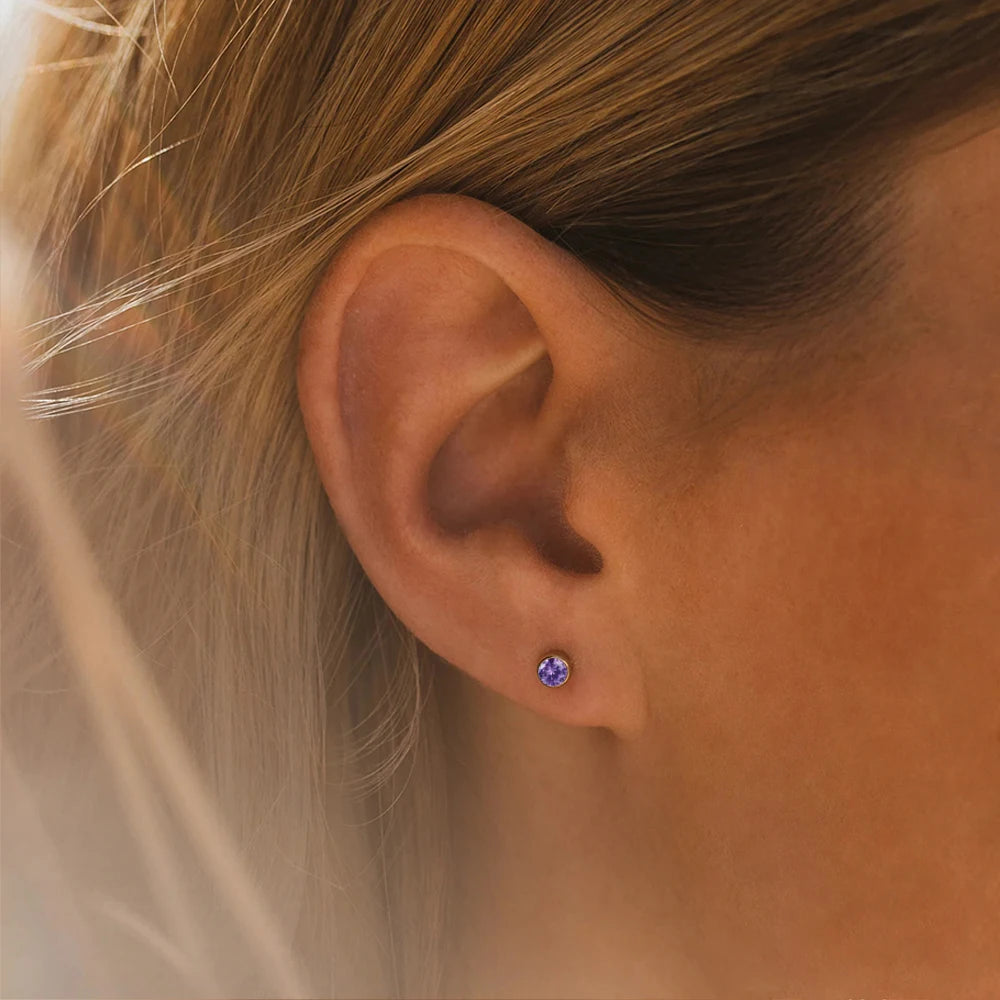 Birthstone Push-Back Earrings