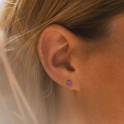 Birthstone Push-Back Earrings