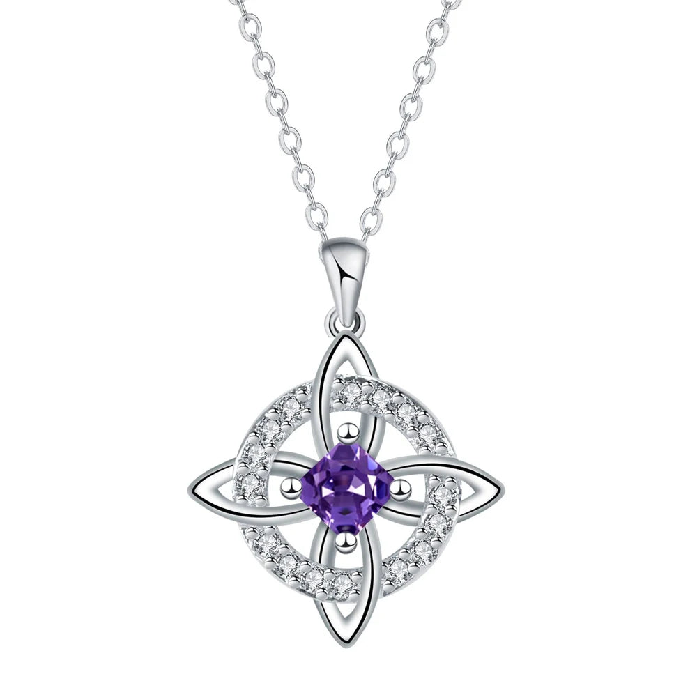 Witch Knot Birthstone Necklace