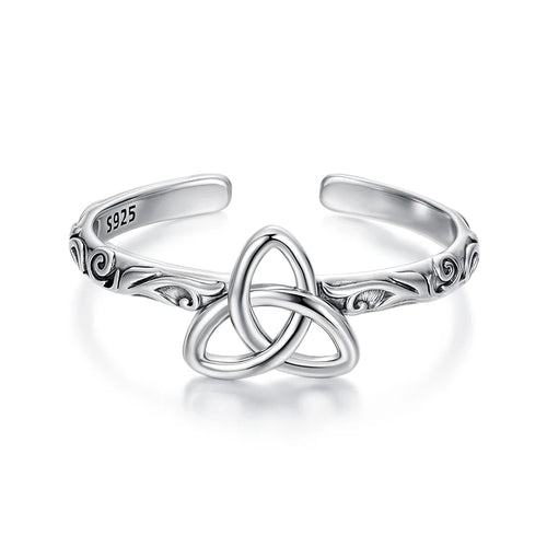 Trinity Knot Open Ring – 925 Sterling Silver