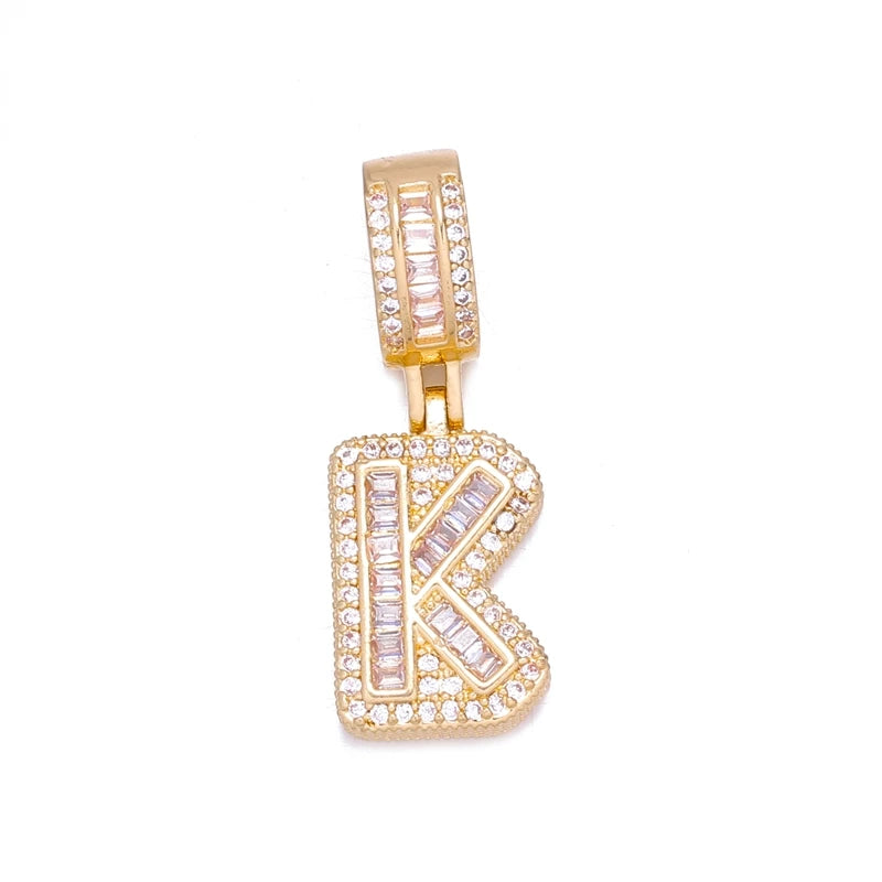 Alphabet Letter Charm Gold Plated