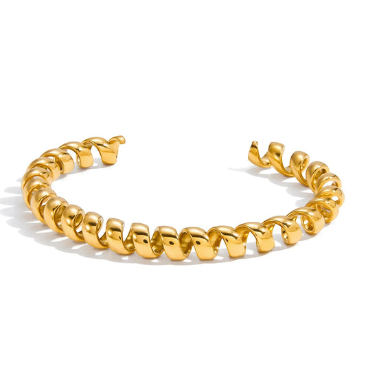 Twist Gold Cuff Bracelet