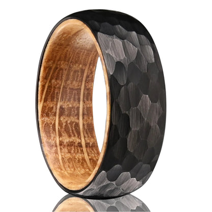Barrelforge Hammered Tungsten Ring