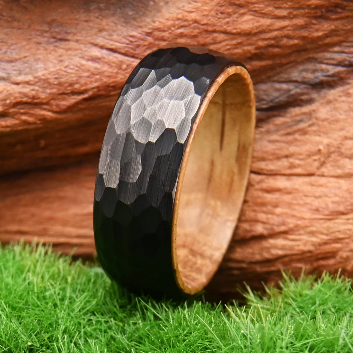 Barrelforge Hammered Tungsten Ring