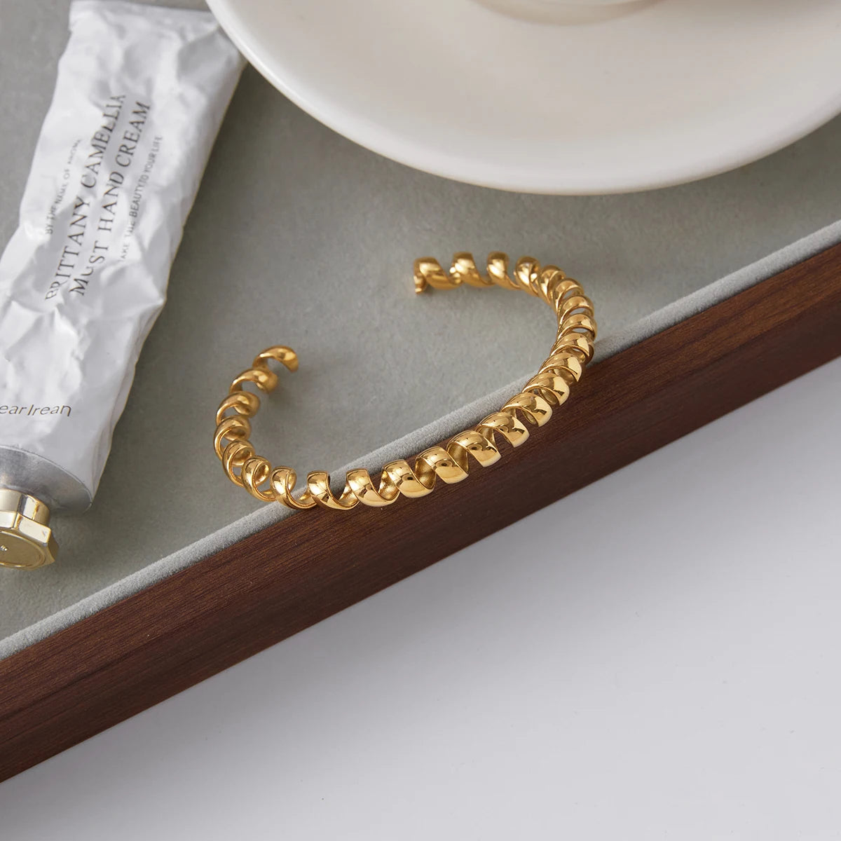 Twist Gold Cuff Bracelet