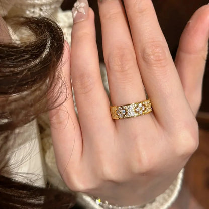 Floral Pavé Ring