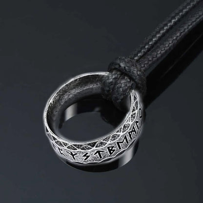Runic Ring Pendant Necklace