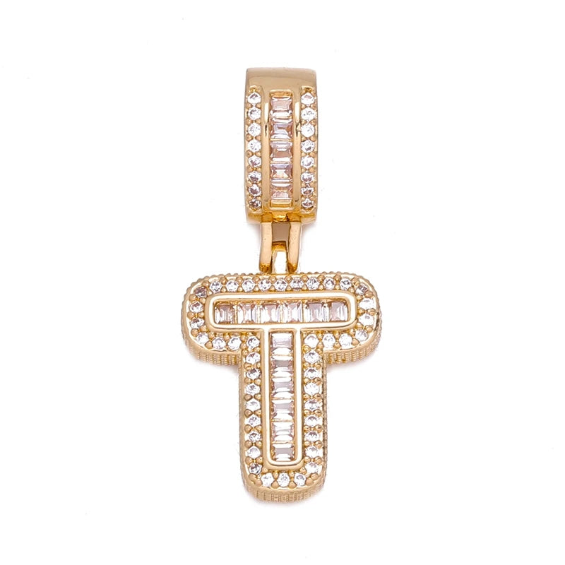 Alphabet Letter Charm Gold Plated