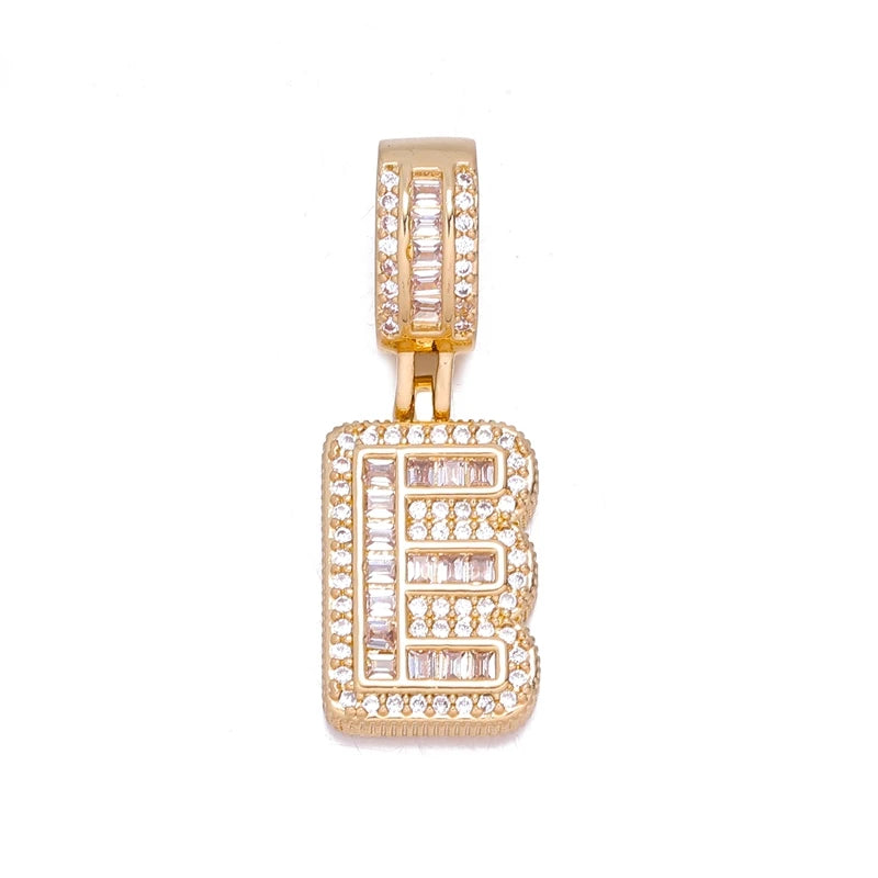 Alphabet Letter Charm Gold Plated