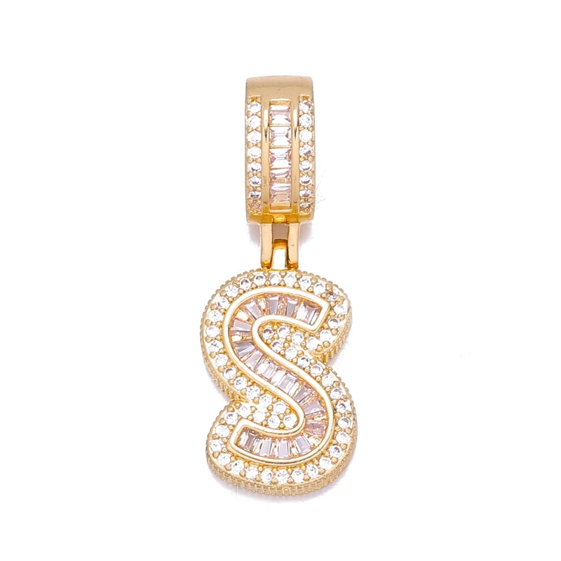 Alphabet Letter Charm Gold Plated