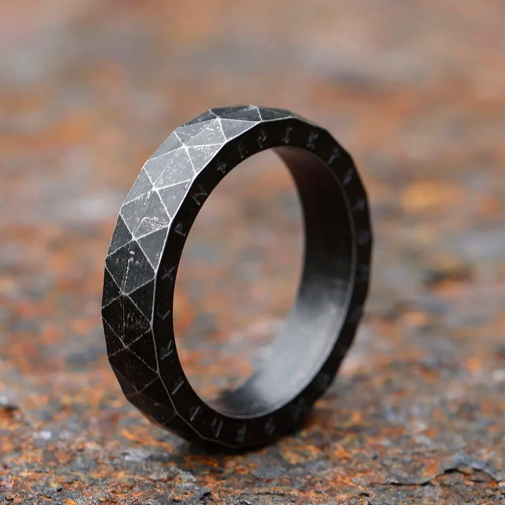 Faceted Runestone Ring