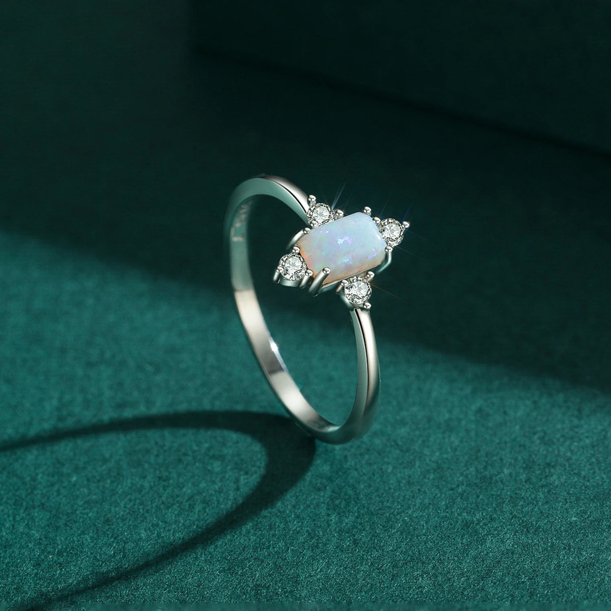 Opal Elegance Ring 925 Sterling Silver